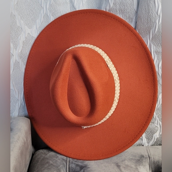 Accessories - Fedora Hat | Wide Brim | Rust | Aztec Accents